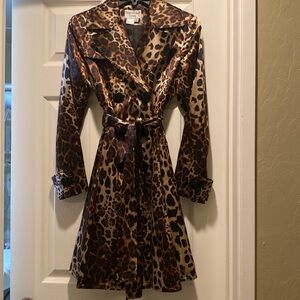 GORGEOUS CHARLES GRAY LONDON Sz Small Women's All Weather Leopard  Raincoat